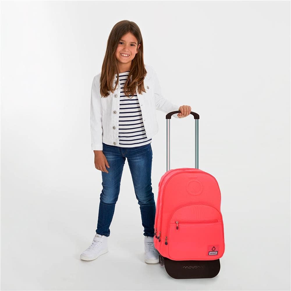 Enso Basic Doppelfach-Rucksack mit Trolley Orange 32x46x17 cms Polyester 25.02L Koralle Doppelter Ru