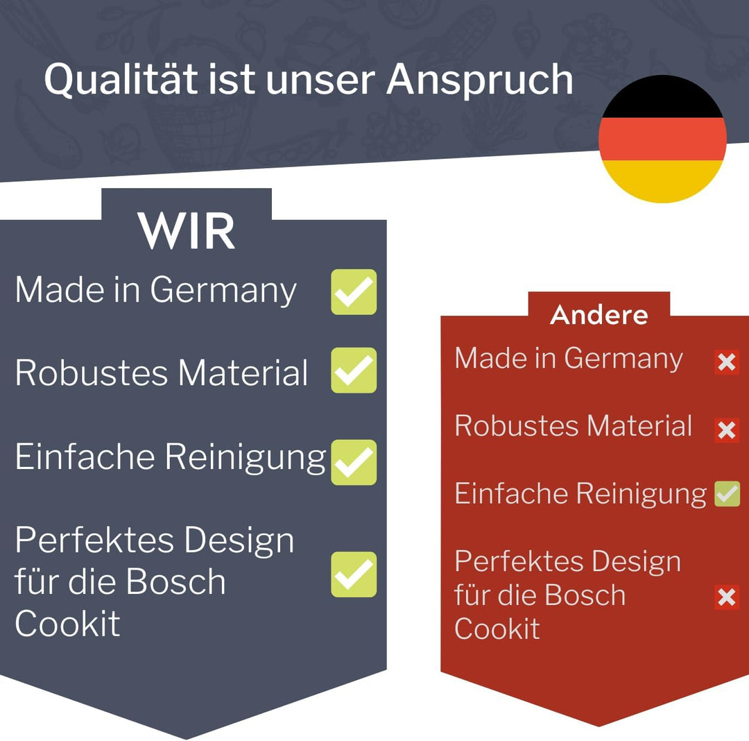 Gleitbrett passend für Bosch Cookit Küchenmaschine aus Metall