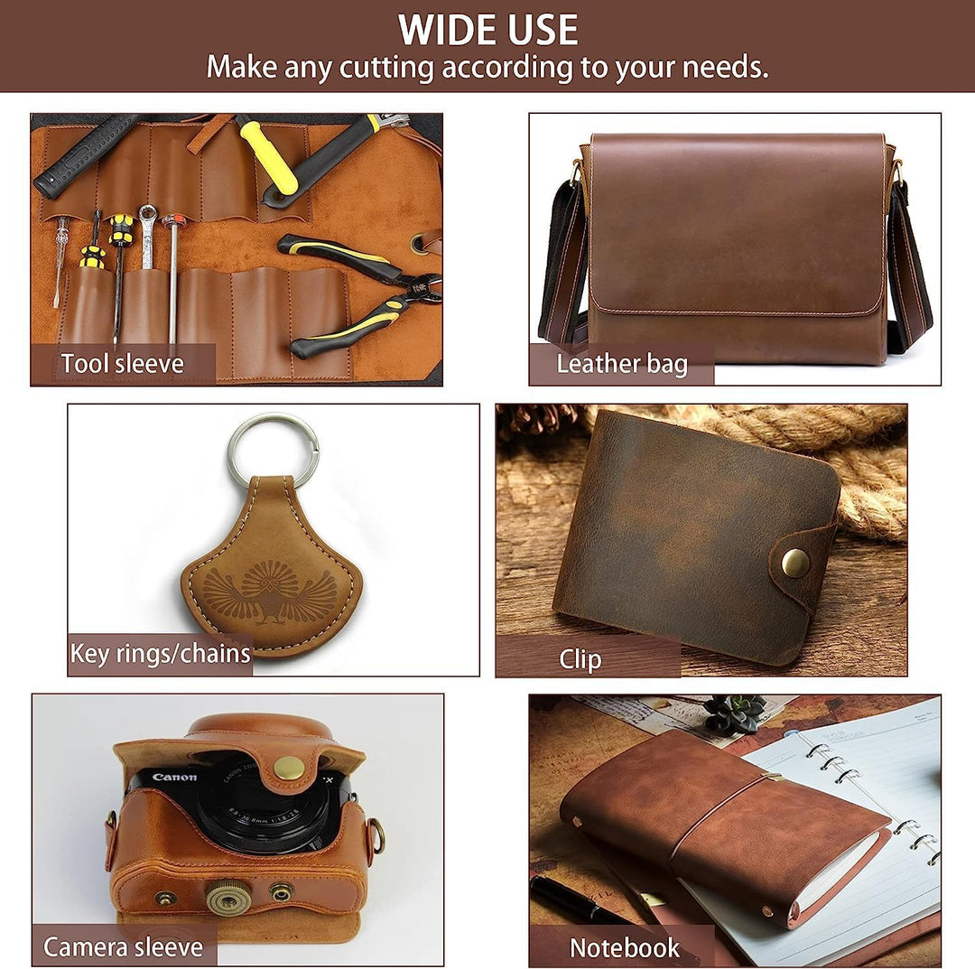 Heavy Weight Bourbon Brown Tooling Leather Square 3.6mm-4.0mm (9-10oz) Thick Full Grain Cow Hide Lea
