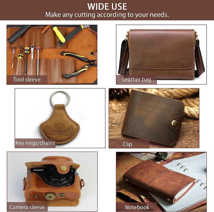 Heavy Weight Bourbon Brown Tooling Leather Square 3.6mm-4.0mm (9-10oz) Thick Full Grain Cow Hide Lea