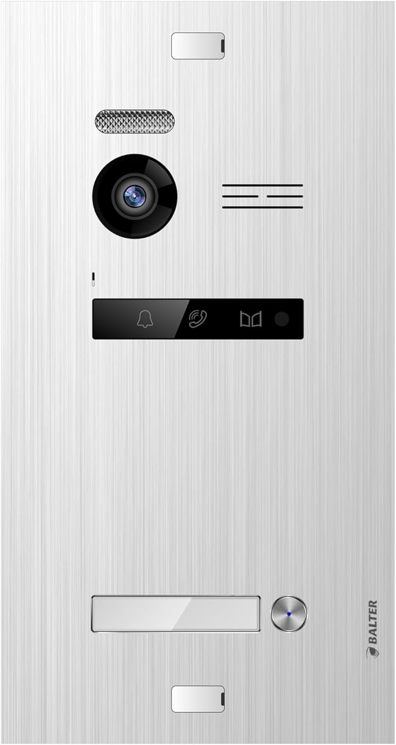 Balter EVO-HD Video Türsprechanlage Zusatz Tüstation, Video Türklingel mit Kamera,1 Familienhaus Kli