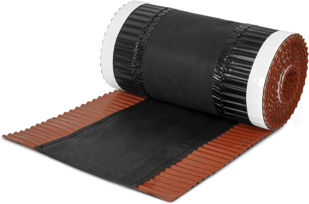 DQ-PP FIRSTBAND | Länge 5m | vRoll | Breite 390mm | Ziegelrot RAL 3011 |Aluminium PP Vlies | Selbstk