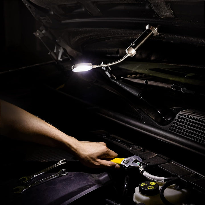 Navaris 2X magnetische COB LED BBQ Grilllampe - 360° schwenkbar - Grill Zubehör Licht magnetisch - G