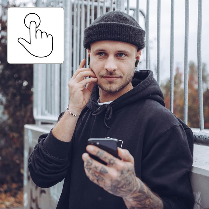 Hama Bluetooth Kopfhörer "Spirit Pocket" (In Ear Kopfhörer mit Mikrofon, True Wireless Earbuds mit L