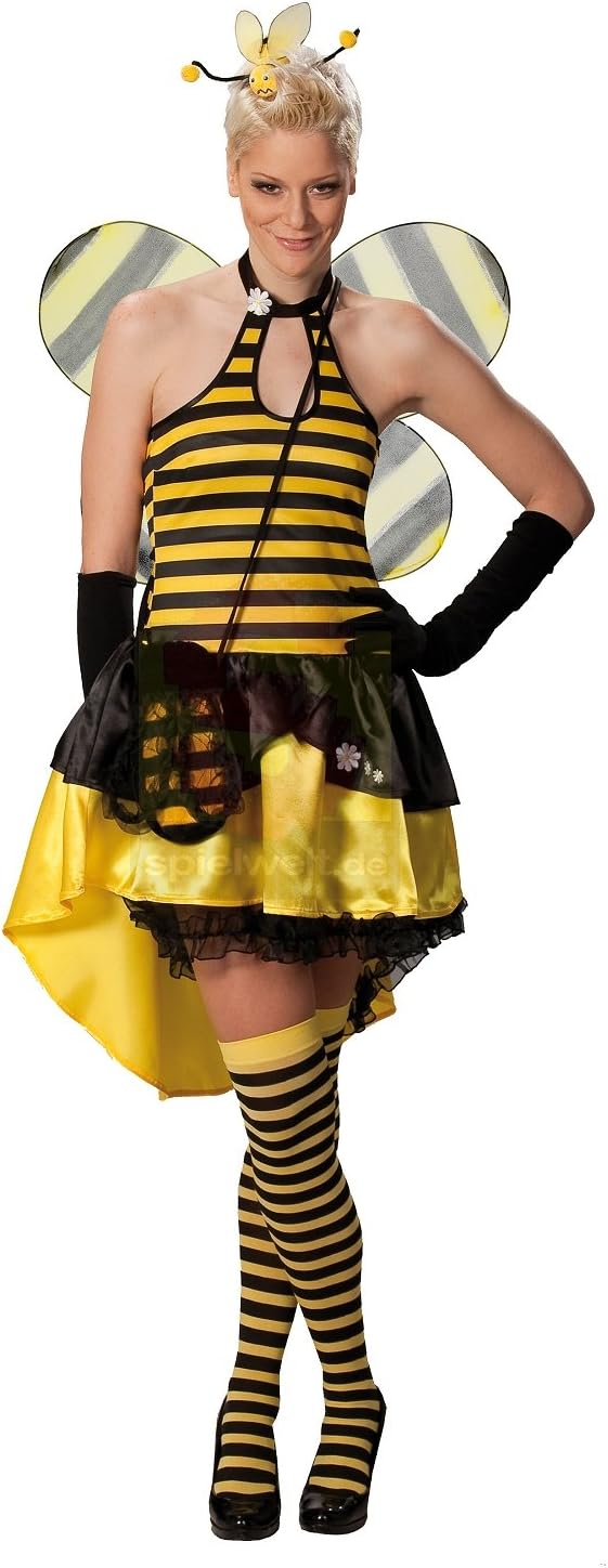 Rubie's Karneval Damen Kostüm Sexy Biene Kleid als Tier an Fasching Grösse 40
