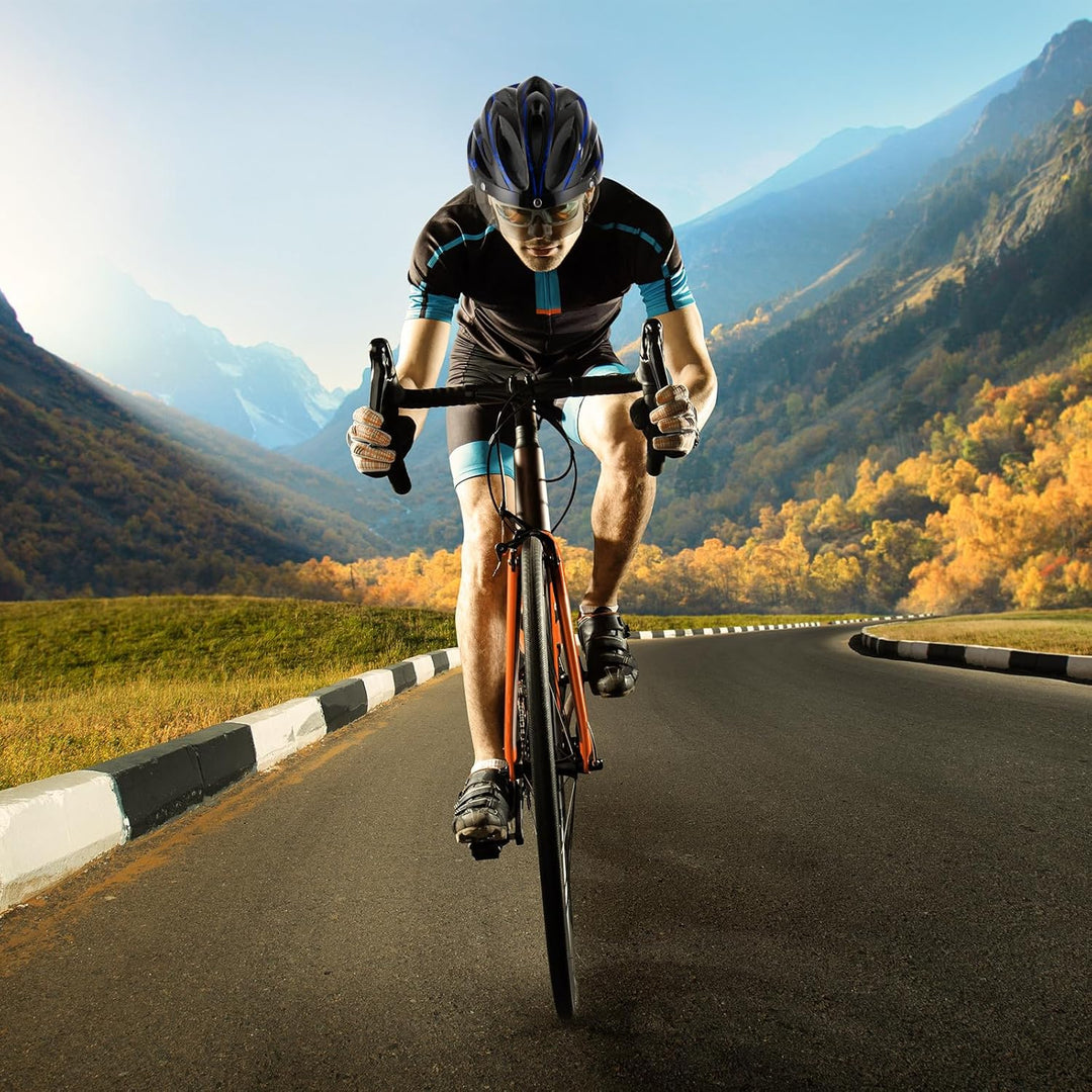 Favoto Fahrradhelm Herren mit Licht - Damenhelm Fahrradhelm Leichtgewicht Atmungsaktiv mit Brille Rü