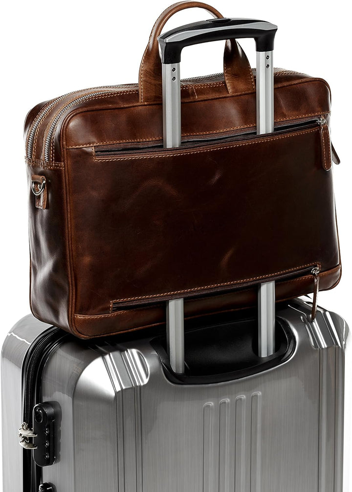 BACCINI Laptoptasche BEN aus Premium Leder I Business-Tasche gross für Herren 15 Zoll Laptop-Fach I