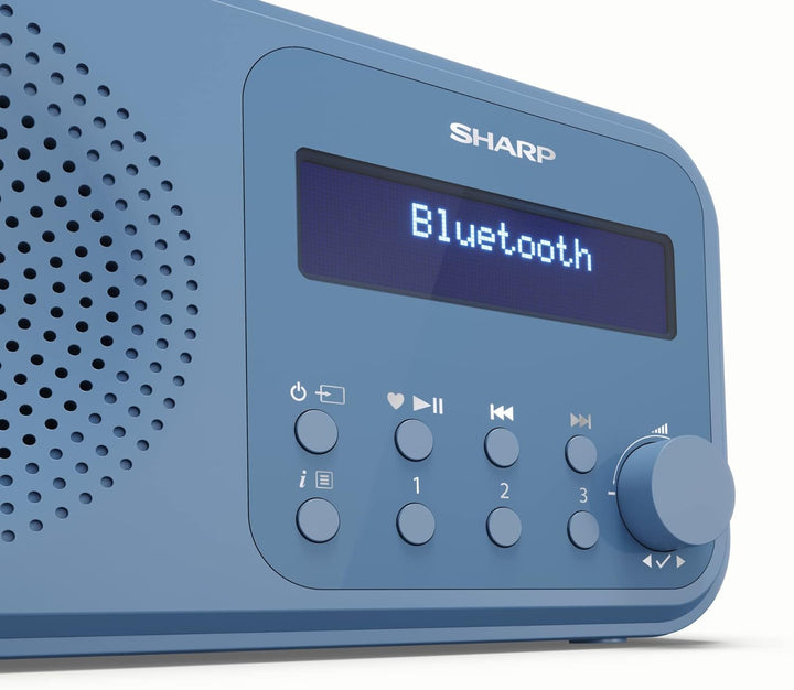 SHARP DR-P420 Portables Digitalradio (DAB/DAB+/FM mit RDS, USB, Bluetooth 5.0, 3,5mm Klinke Wecker-F