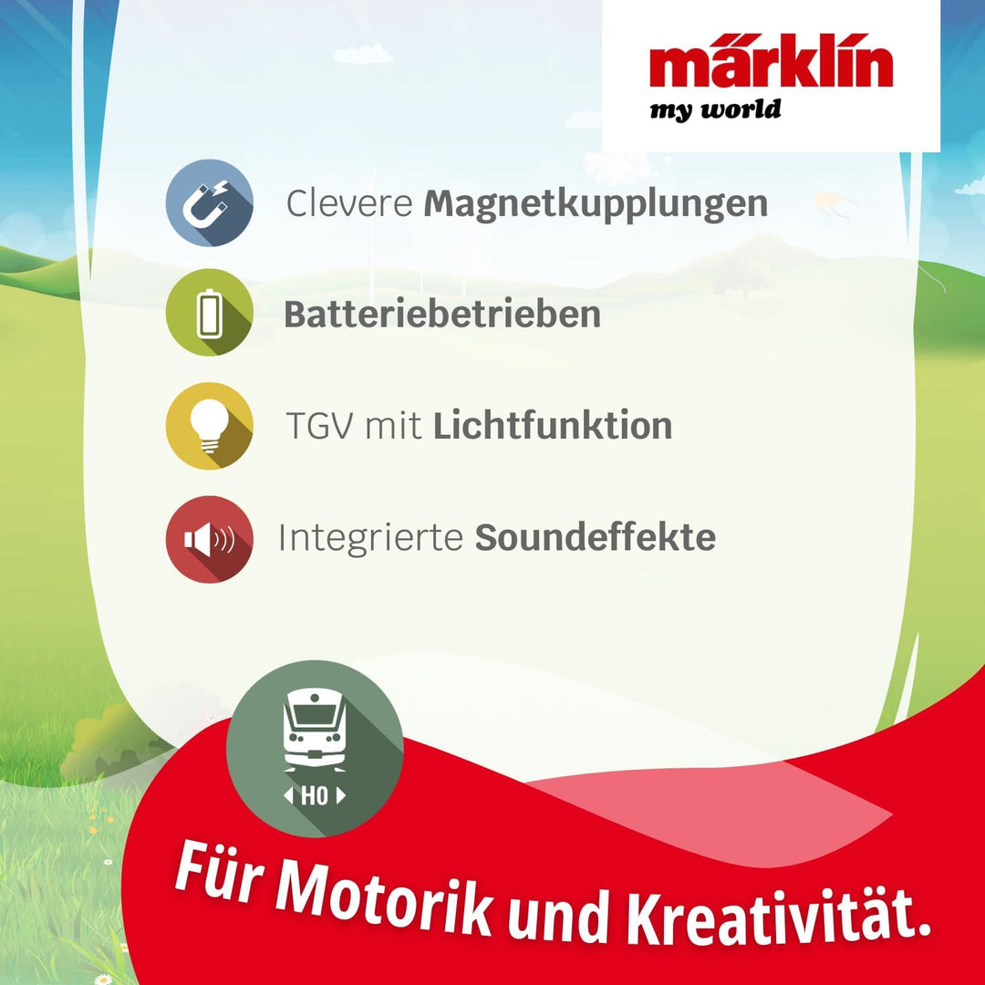 Märklin My World Startpackung “Ice 3” - elektrischer Hochgeschwindigkeitszug 63 cm mit Fernsteuerung