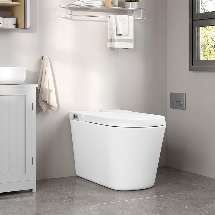 WOLTU WS2544 Toilettendeckel WC Deckel Sitz Absenkautomatik, Kunststoff, Fast Fix/Schnellbefestigung