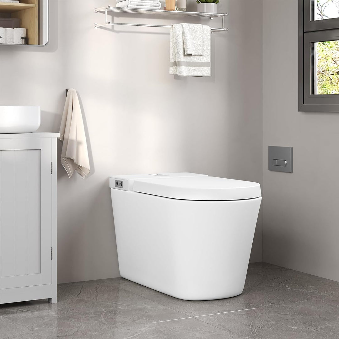 WOLTU WS2544 Toilettendeckel WC Deckel Sitz Absenkautomatik, Kunststoff, Fast Fix/Schnellbefestigung