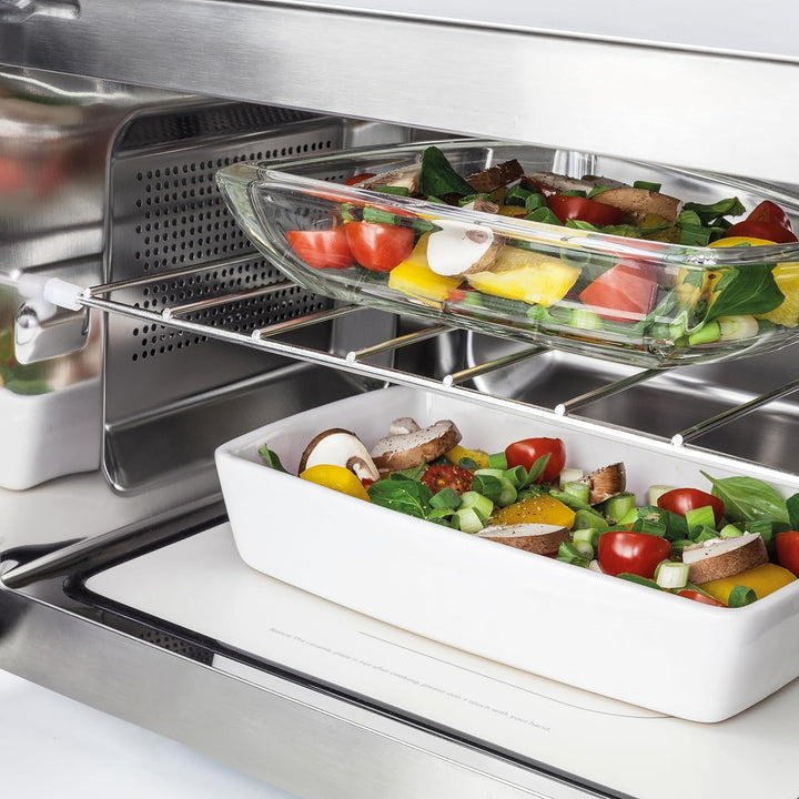 CASO MG 20 Cube Ceramic-Mikrowelle+Grill mit Keramikboden,kein Drehteller notwendig, Grillen auf 2 E