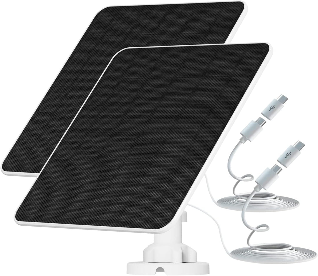 Solarpanel für Akku Überwachungskamera Aussen, 6W USB-Solarmodul kompatibel mit batteriebetriebener