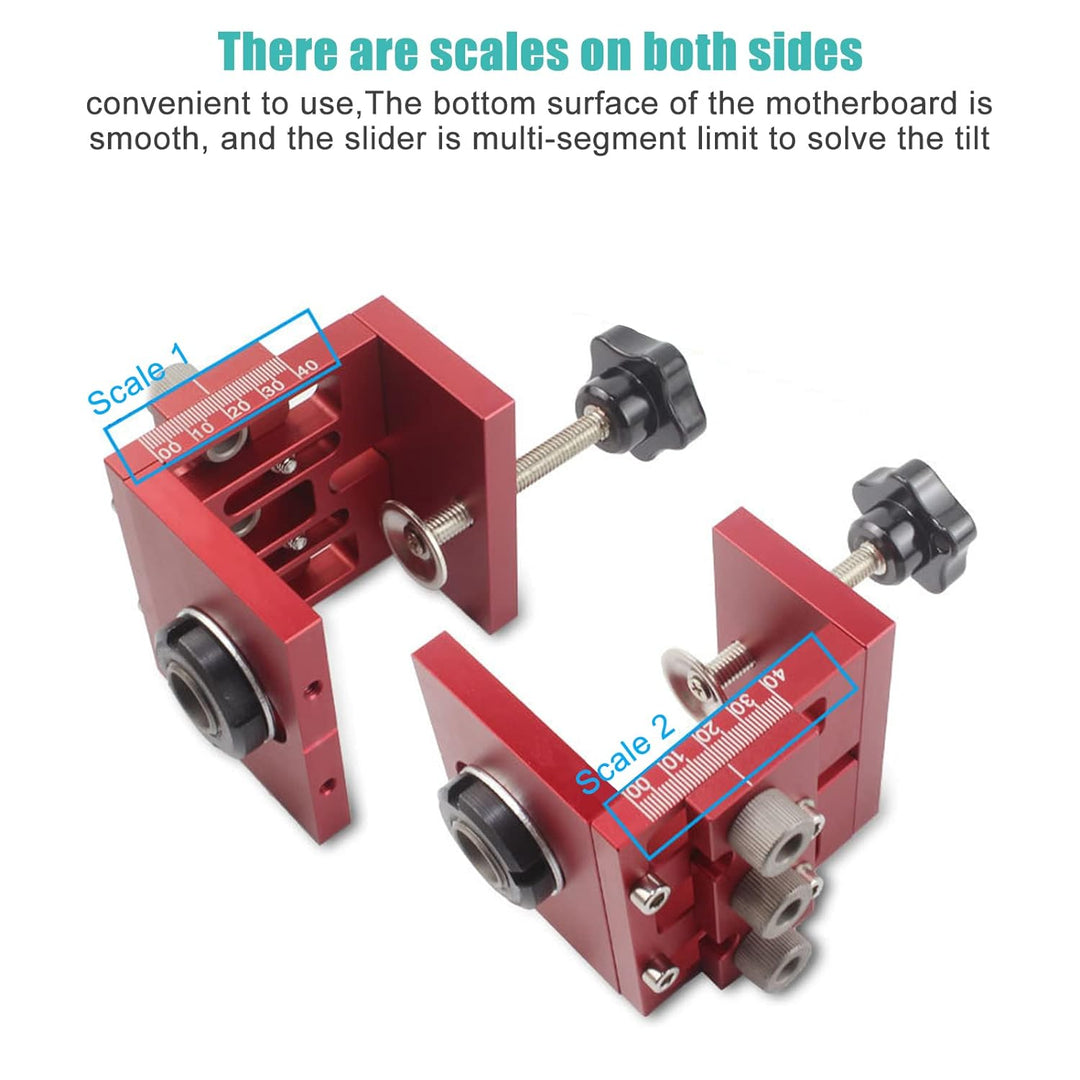 Pocket Hole Jig Set,CEIEVER 4 in 1 Taschenloch Bohrschablone Multifunktion Bohrer-Locator mit Positi