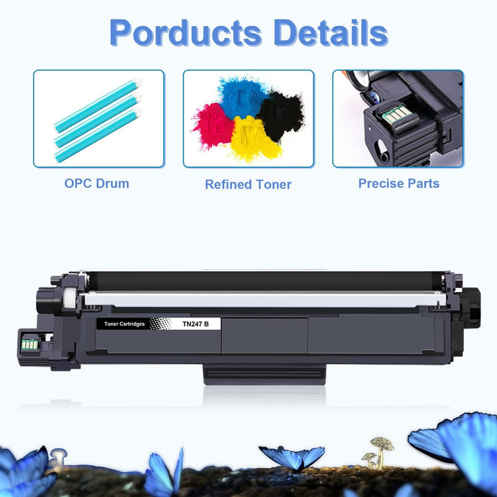 LOSMANN 4X Toner Kompatibel für Brother TN-247 TN-243 für Brother MFC-L3770CDW MFC-L3750CDW HL-L3230