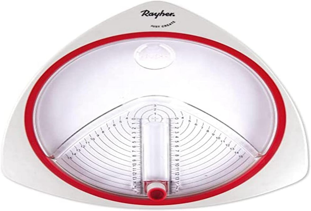 Rayher Kreisschneider mit 3 Ersatzklingen, zum Ausschneiden von Kreisen von 2,4 – 15,3 cm, schneidet