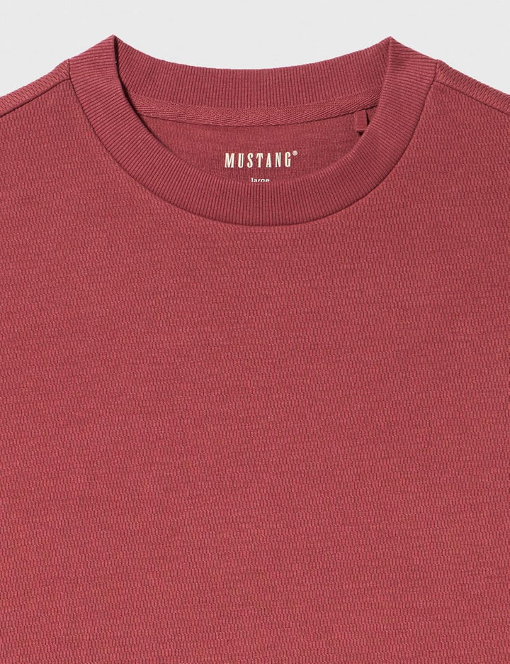 MUSTANG Herren Style Andrew C Embro T-Shirt S Roan Rouge 8265, S Roan Rouge 8265