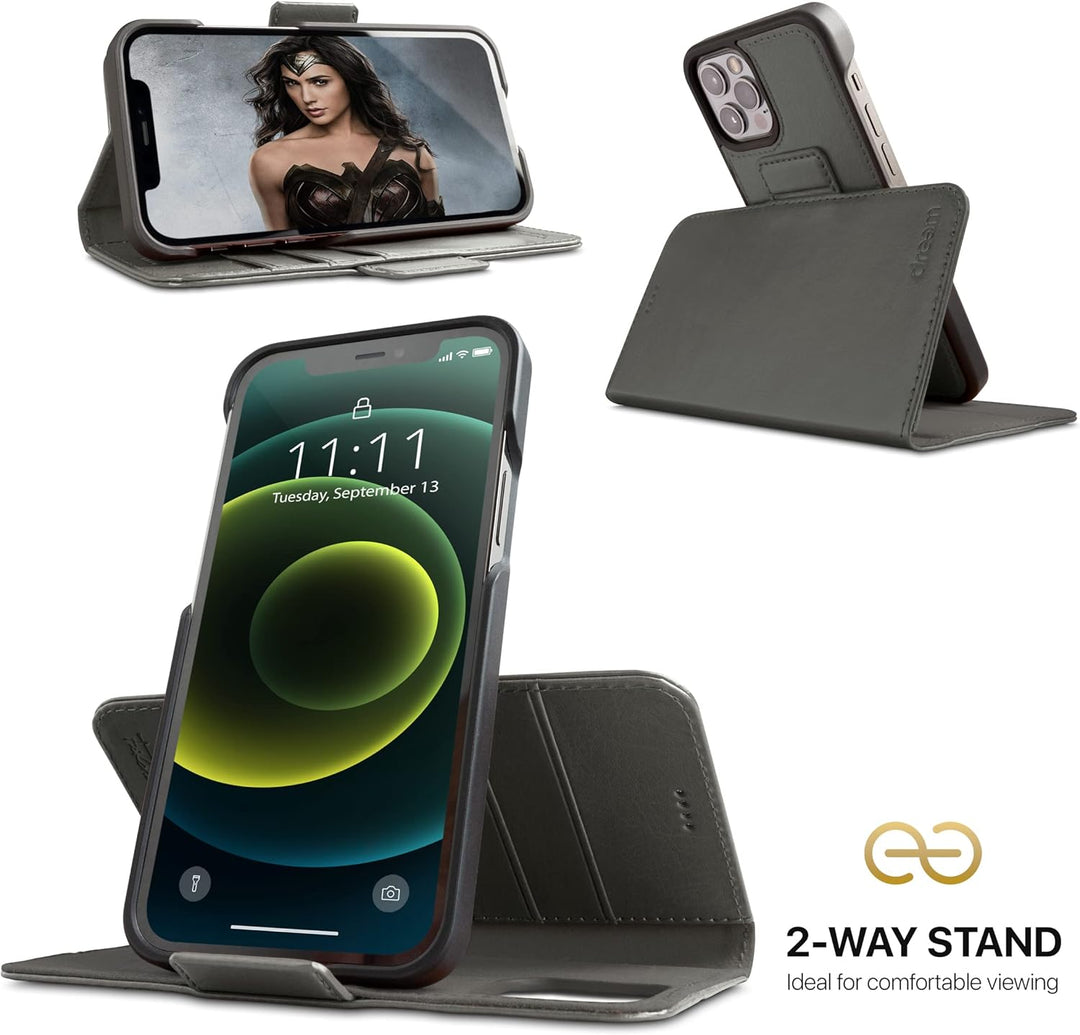 Dreem Fibonacci 2in1 Handyhülle Flipcase für iPhone 12 Pro Max | Magnetisches iPhone Case | TPU Etui