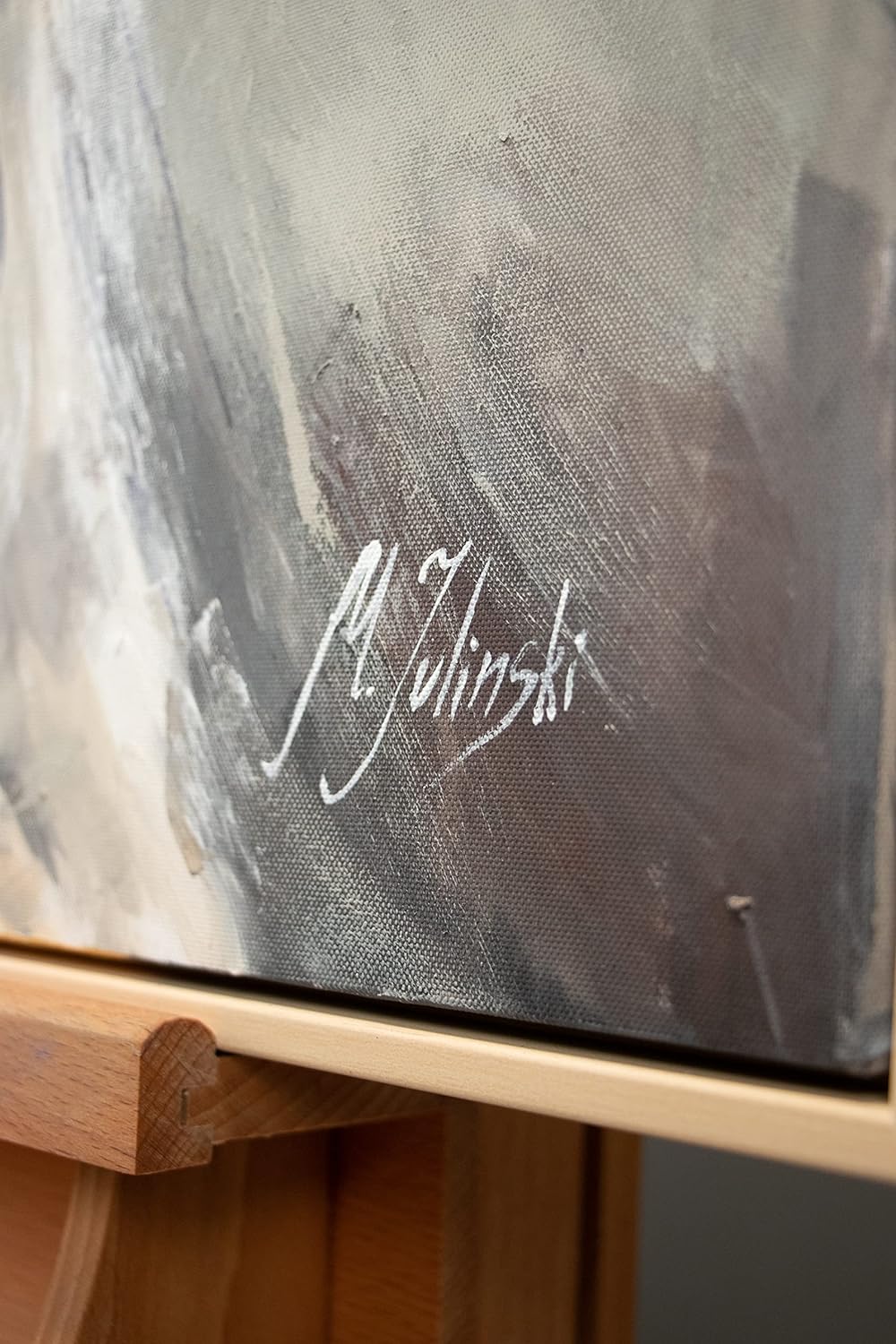 YS-Art XXL Abstrakt Acryl Gemälde auf Leinwand mit Rahmen Namur handgemalte Wandbilder Wohnzimmer mo