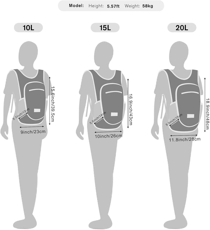 G4Free Kleiner Rucksack 10L Faltbarer Leichter Wanderrucksack Damen Herren Daypack für Outdoor Wande