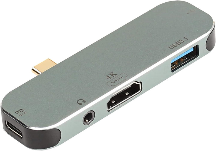 CERRXIAN USB-C-auf-HDMI-Laptop-Docking-Hub, 5-in-1-Typ-C-Adapter mit Dual-USB-, USB-C-Aufladung (PD)