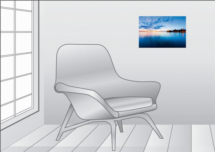 Premium Textil-Leinwand 45 x 30 cm Quer-Format Schloss Montfort in Langenargen am Bodensee | Wandbil