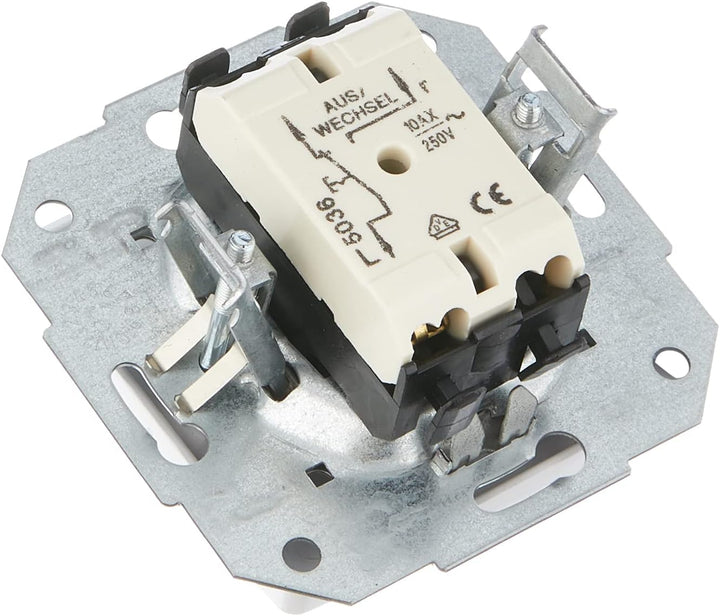 Kopp 650602089 Paris Universalschalter, arktis, Weiss (Packung mit 5) 1 Stück (Packung mit 5) arktis