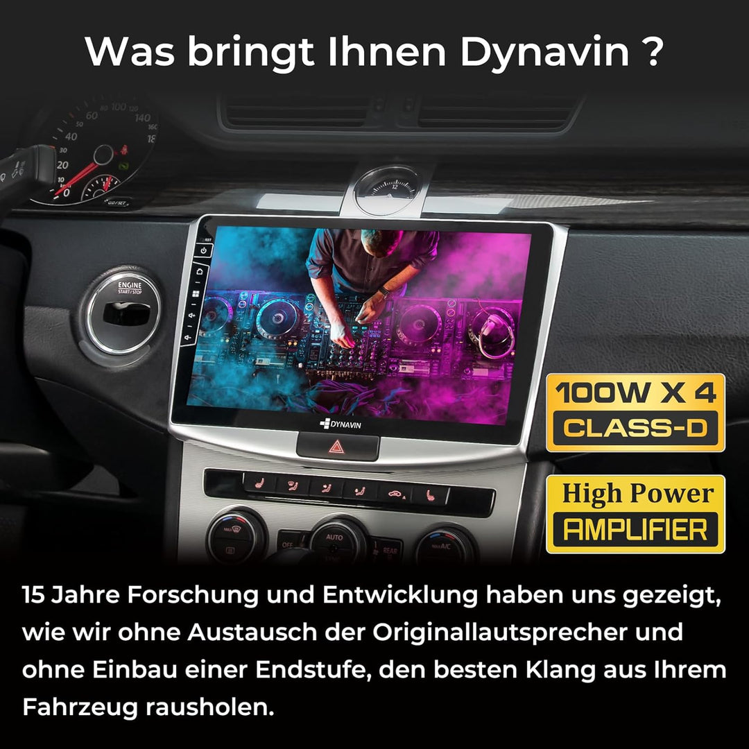 DYNAVIN Android Autoradio Navi für VW Passat B7 CC, mit 4 * 100W DSP Verstärker | DAB+ Radio; Kompat