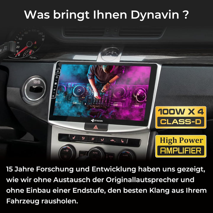 DYNAVIN Android Autoradio Navi für VW Passat B7 CC, mit 4 * 100W DSP Verstärker | DAB+ Radio; Kompat