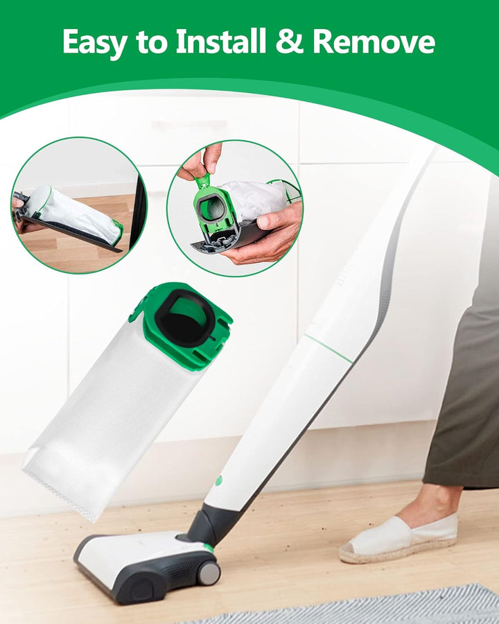 ROMIVO 12 StĂźck Staubsaugerbeutel kompatibel mit Vorwerk Kobold VB100 FP100 VB 100 FP 100, Premium F