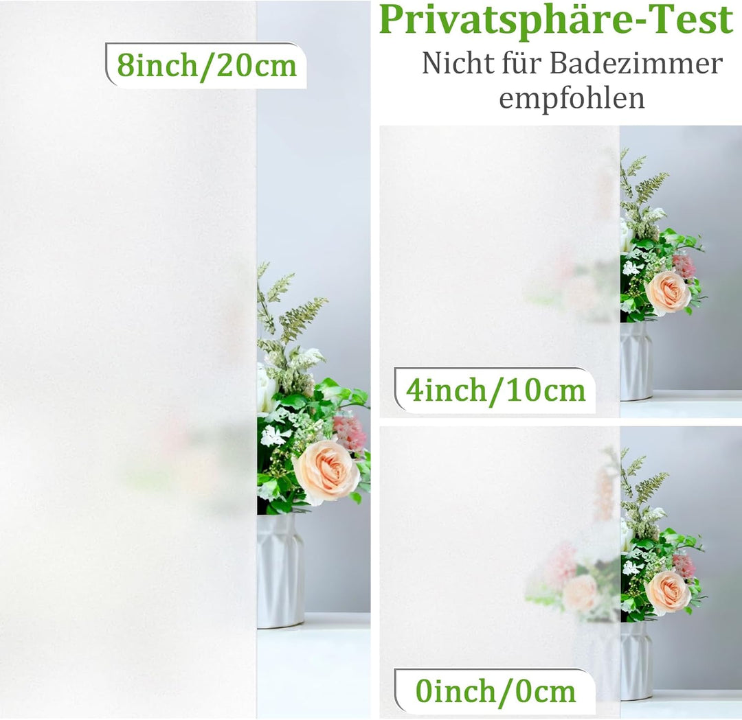 DARUITE Fensterfolie Blickdicht Selbsthaftend Milchglasfolie Sichtschutzfolie Fenster Fensterfolien