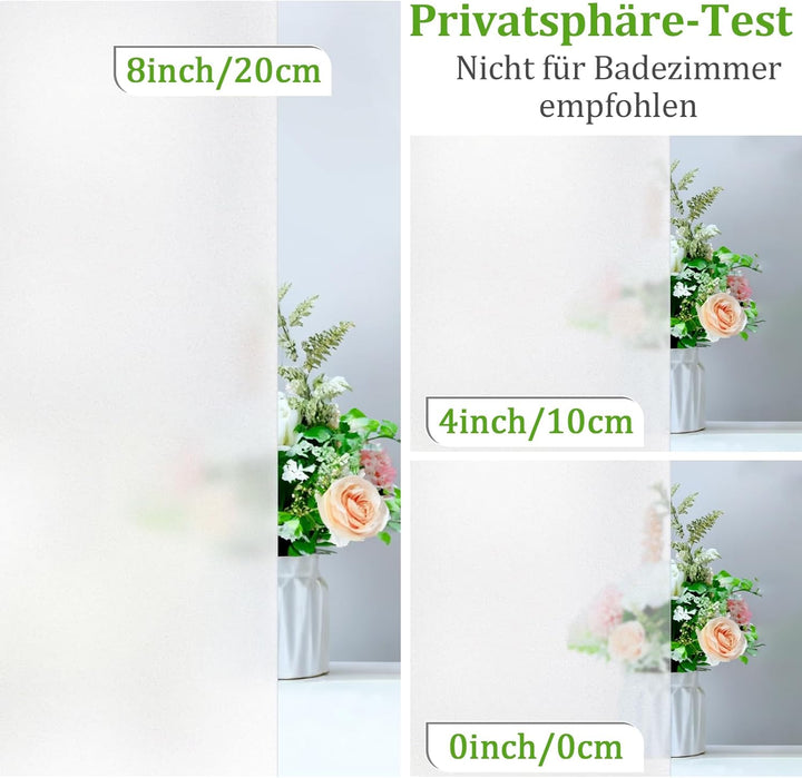 DARUITE Fensterfolie Blickdicht Selbsthaftend Milchglasfolie Sichtschutzfolie Fenster Fensterfolien
