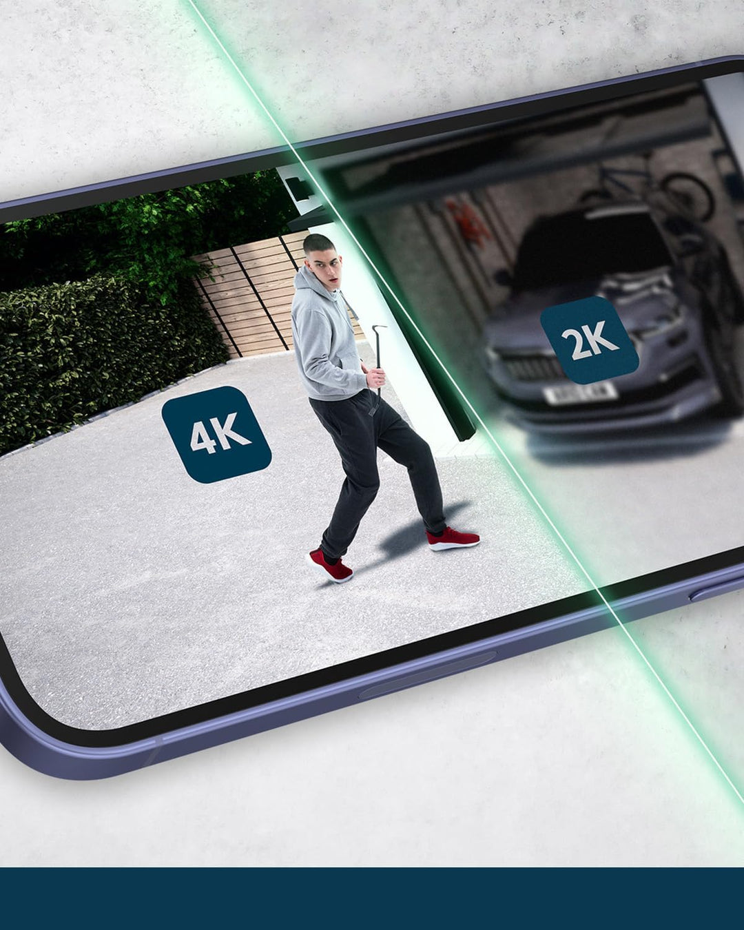 Arlo Ultra 2 Überwachungskamera Aussen WLAN, Kabellos, 4K UHD Qualitätsprodukt, 180° Sichtfeld, Spot