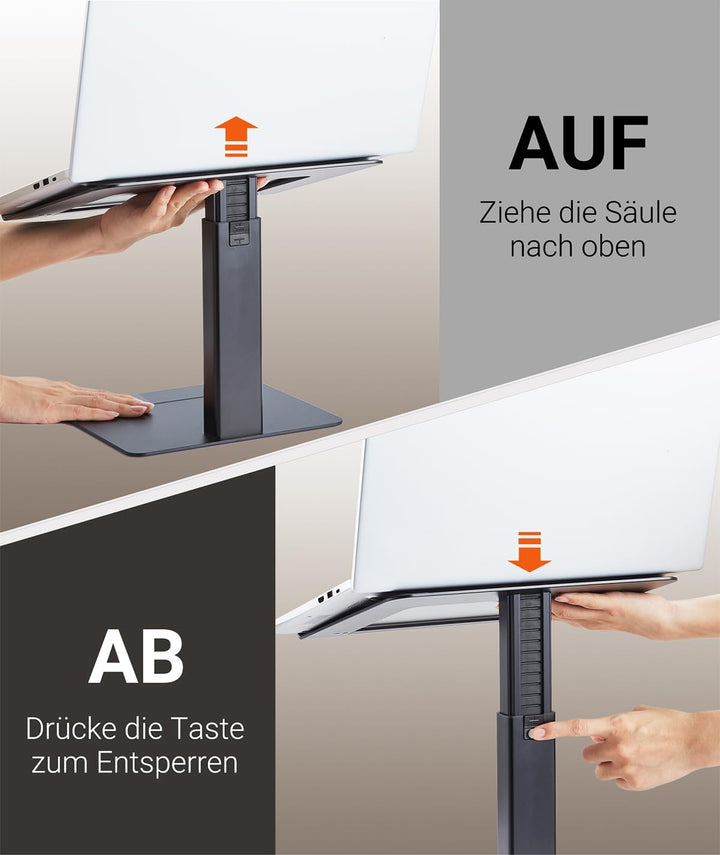 supamir Laptop Ständer Höhenverstellbar, Laptopständer für Schreibtisch, Stehen möglich, DJ Laptop S