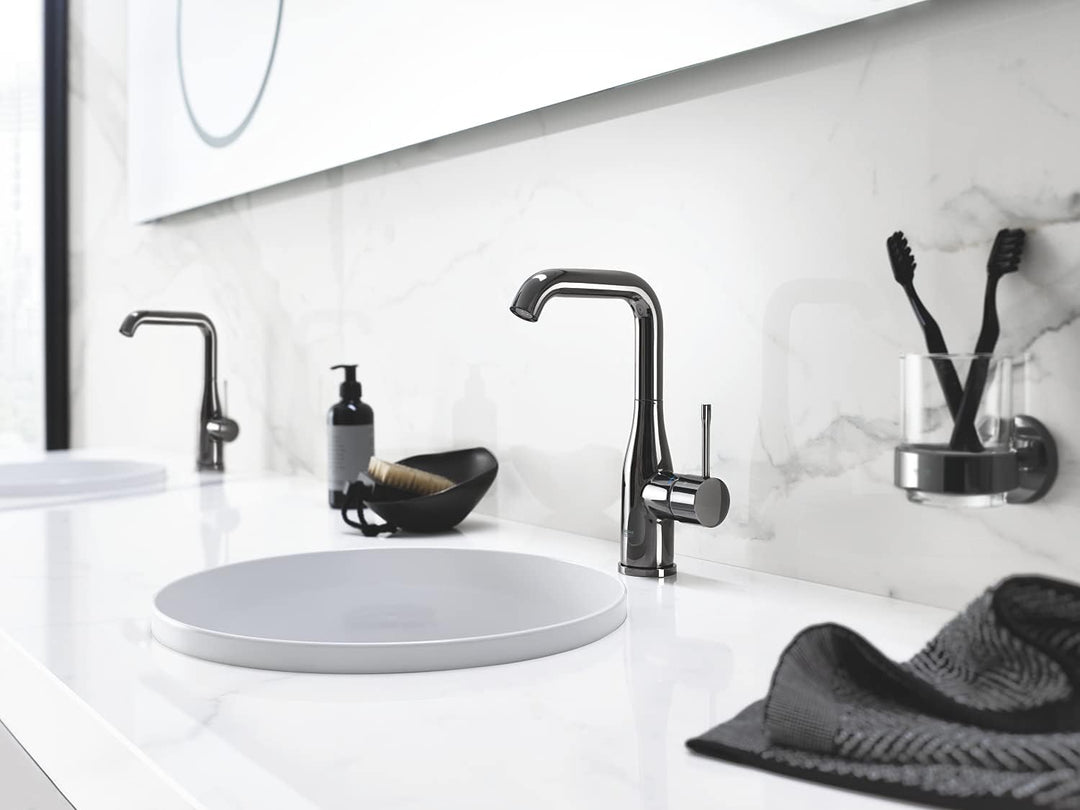GROHE Essentials - Halter (langlebige Oberfläche, geeignet zum Bohren oder Kleben), hard graphite, 4