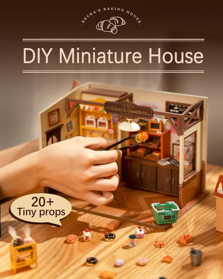 Rolife DIY Miniatur Haus Deko-Becca's Backhaus- Miniaturen Geschenkidee für Frauen Mädchen (DG161)
