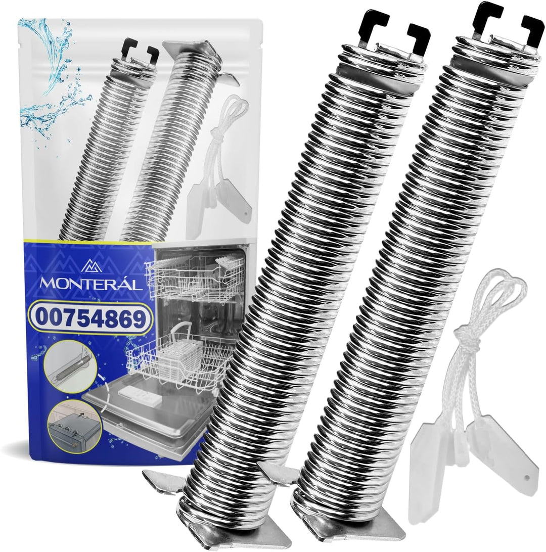 Reparaturset Scharniere in Schwarz und Feder für Geschirrspüler mit dem Originalcode 00754869 für Bo