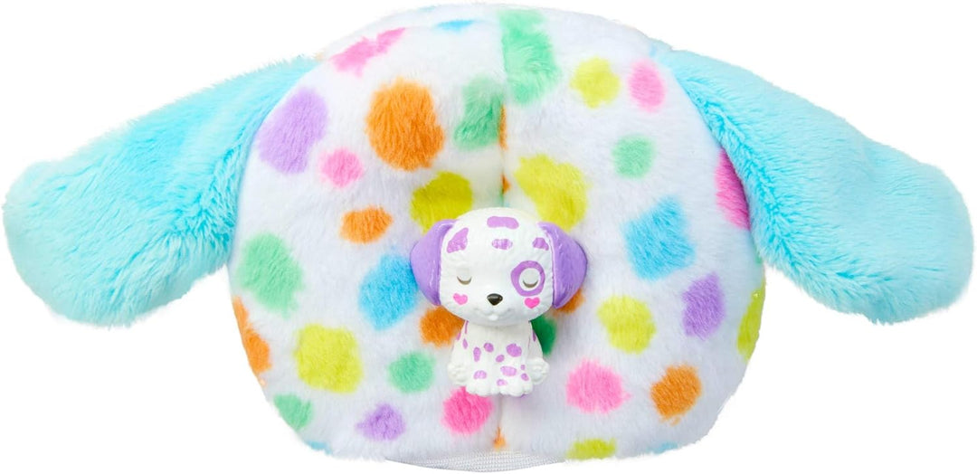 Barbie Cutie Reveal Puppe und Accessoires, Regenbogen-Dalmatiner-Plüschkostüm und 10 Überraschungen