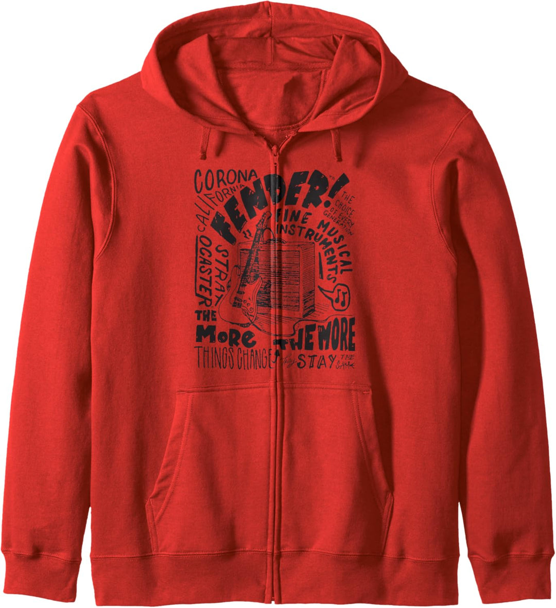 Fender Corona CA Guitar And Amp Sketch Kapuzenjacke