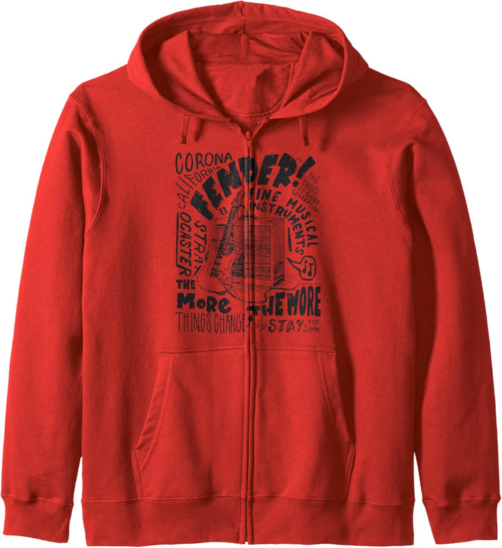 Fender Corona CA Guitar And Amp Sketch Kapuzenjacke