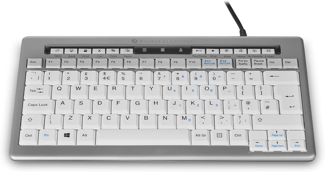 BakkerElkhuizen S-Board 840 Compact Keyboard - Kompakte Tastatur - Computer Tastatur - USB Anschluss