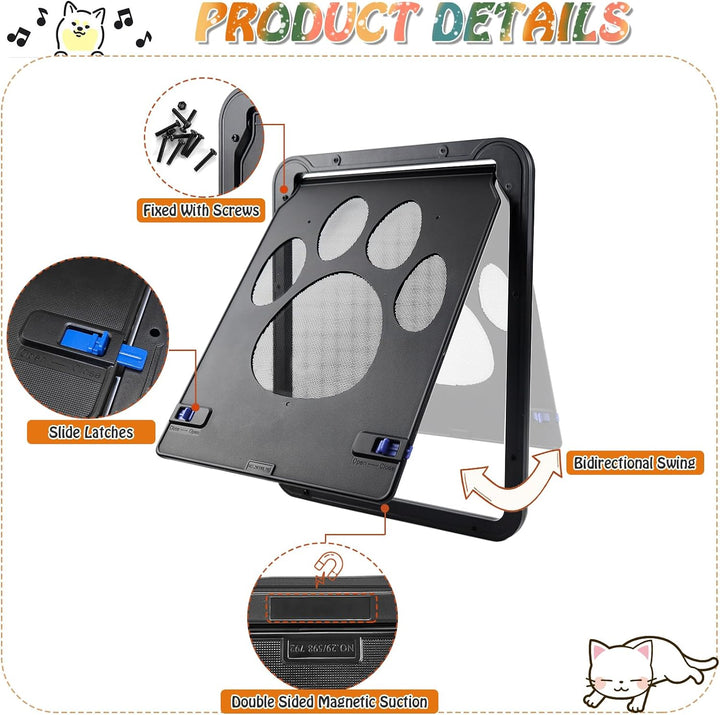 Katzenklappe Hundeklappe für Innentür Aussentür Türen Fenster Fliegengitter Hundeklappen mit Magnet