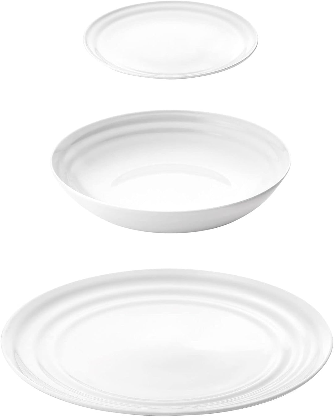 Guzzini - Gocce, EVERYDAY Gedeckset für 6 Personen, Porzellan - Weiss, 6 Stück - 29970011