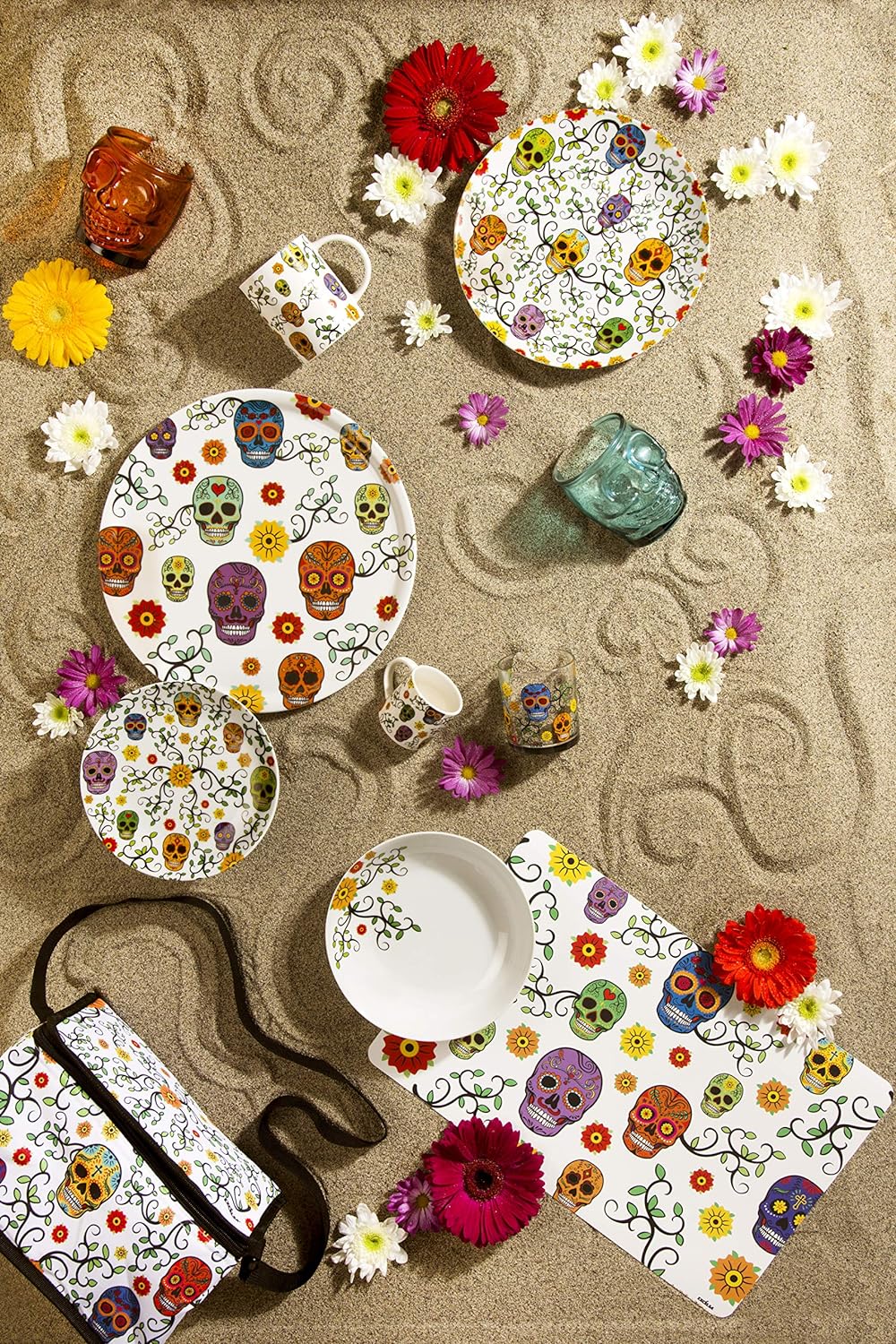 Excelsa Calavera Set mit 6 Gläsern, Glas, Calavera