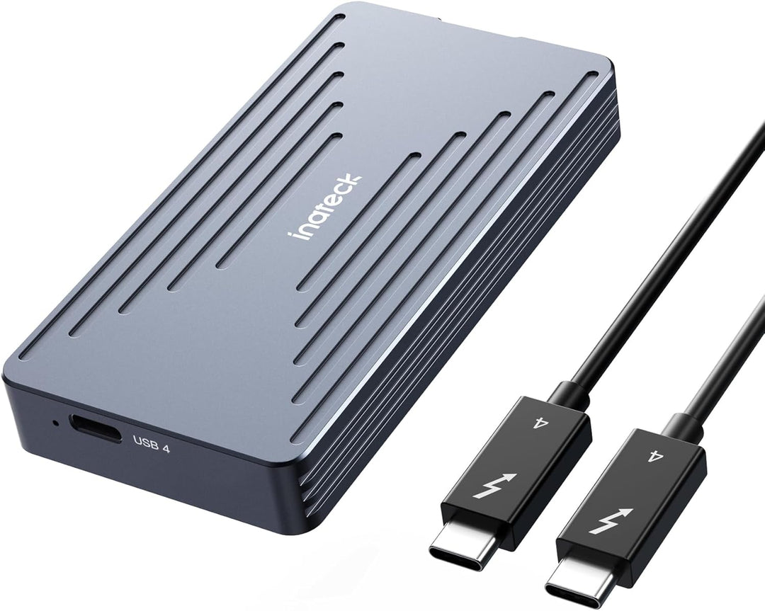 Inateck 40Gbps M.2 NVMe SSD-Gehäuse, Aluminium Festplattengehäuse, USB4.0/Thunderbolt 4, werkzeuglos