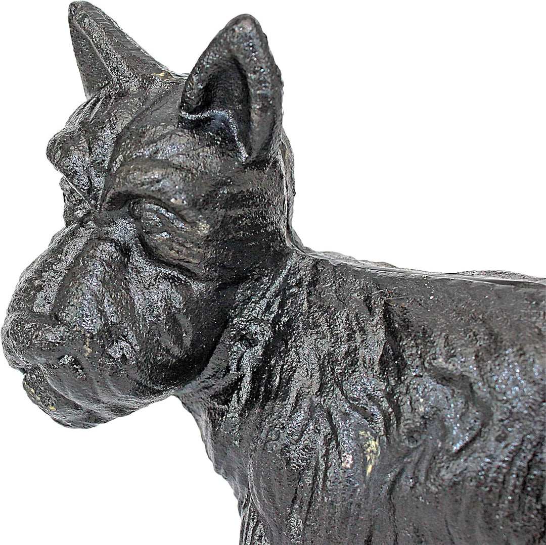 Design Toscano Unartiger pinkelnder Scotty, Buchstütze und Türstopper Frecher pinkelnder Hund, Frech