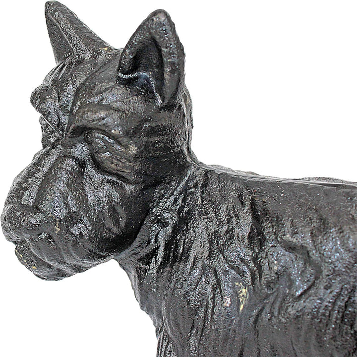 Design Toscano Unartiger pinkelnder Scotty, Buchstütze und Türstopper Frecher pinkelnder Hund, Frech