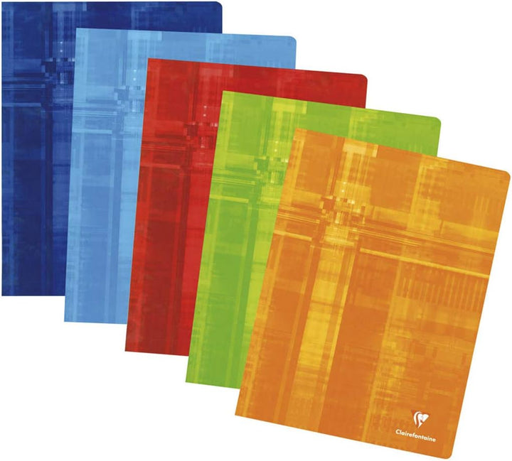Clairefontaine 3311C - Packung mit 10 Heften, DIN A4+ 24x32cm, geheftet, 90 g, 24 Blatt, französisch