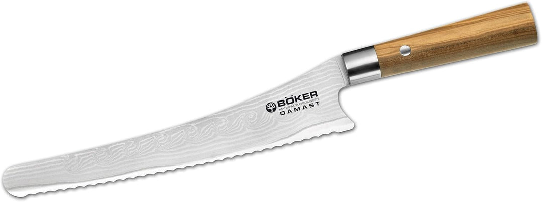 Böker Damast Olive Brotmesser, Damast Olive Brotmesser
