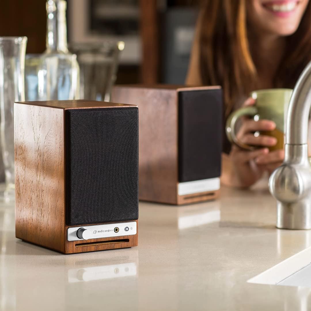 Audioengine HD3 Wireless Speakers mit Bluetooth - 60W Verkabelt Computer-Lautsprecher für Desktop-Mo